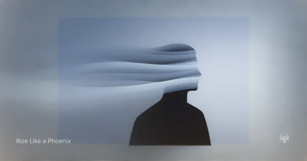 Abstract silhouette of a person with flowing lines around the head, symbolizing the connection between perception, sensation, and the nervous system.